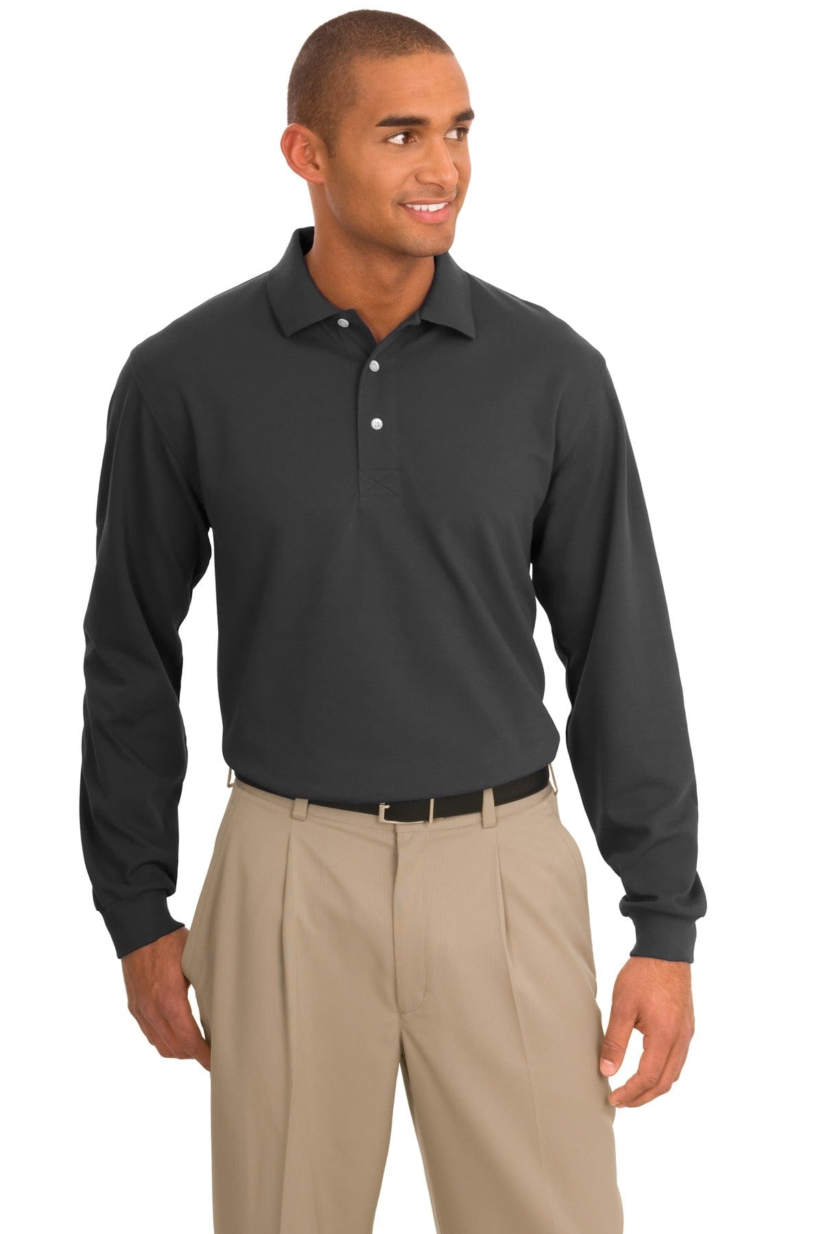 Port Authority Polos/Knits XS / Charcoal Port Authority®  Rapid Dry™ Long Sleeve Polo.  K455LS
