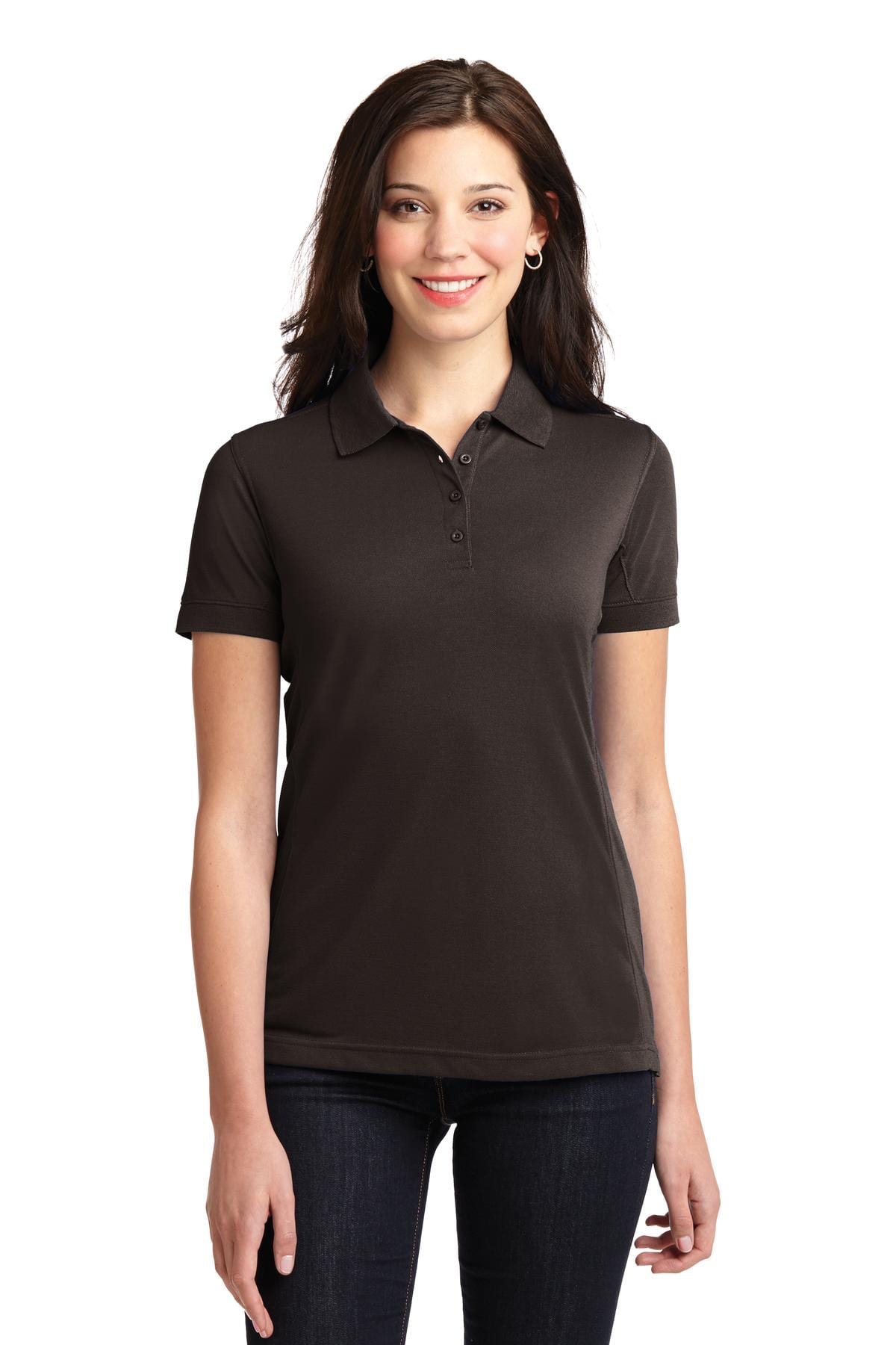 Port Authority Polos/Knits XS / Chocolate Brown Port Authority ®  Ladies 5-in-1 Performance Pique Polo. L567