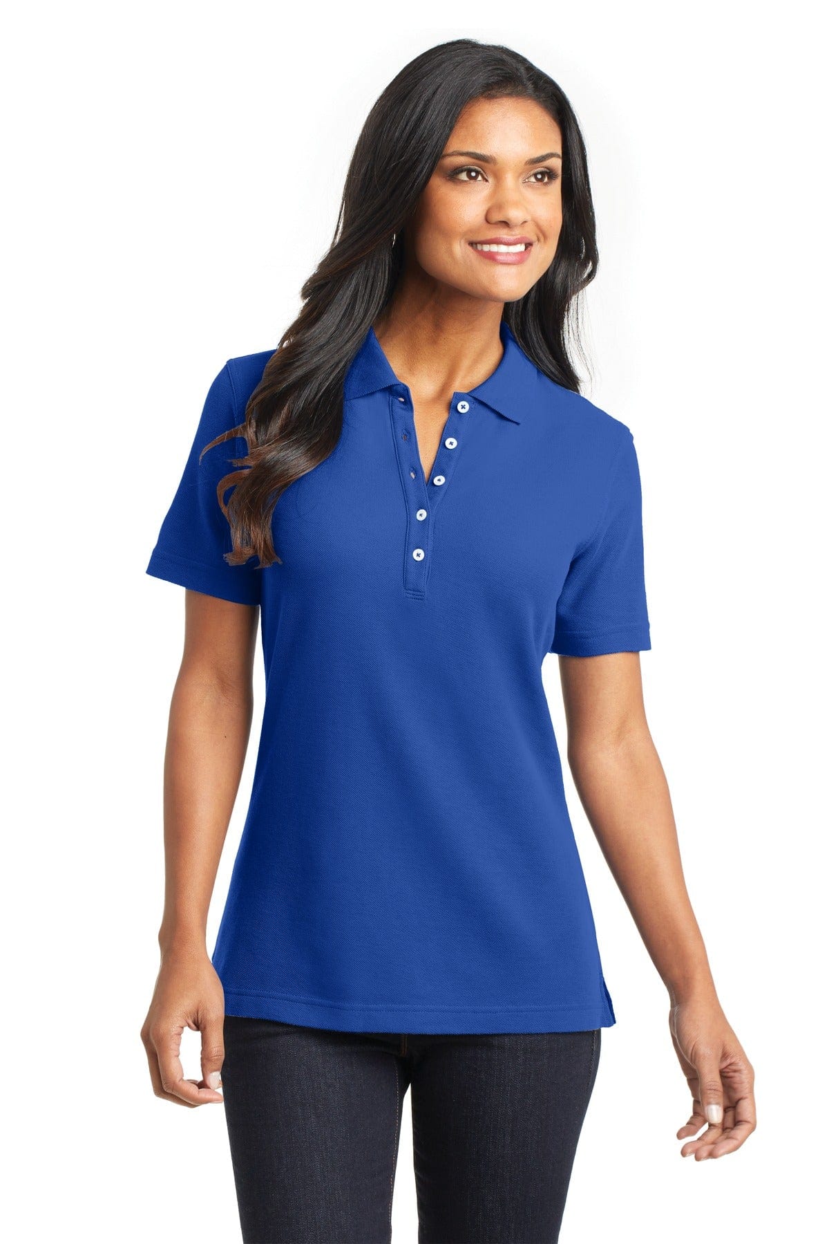 Port Authority Polos/Knits L / Cobalt Blue DISCONTINUED  Port Authority ®  Ladies EZCotton™ Pique Polo. L800