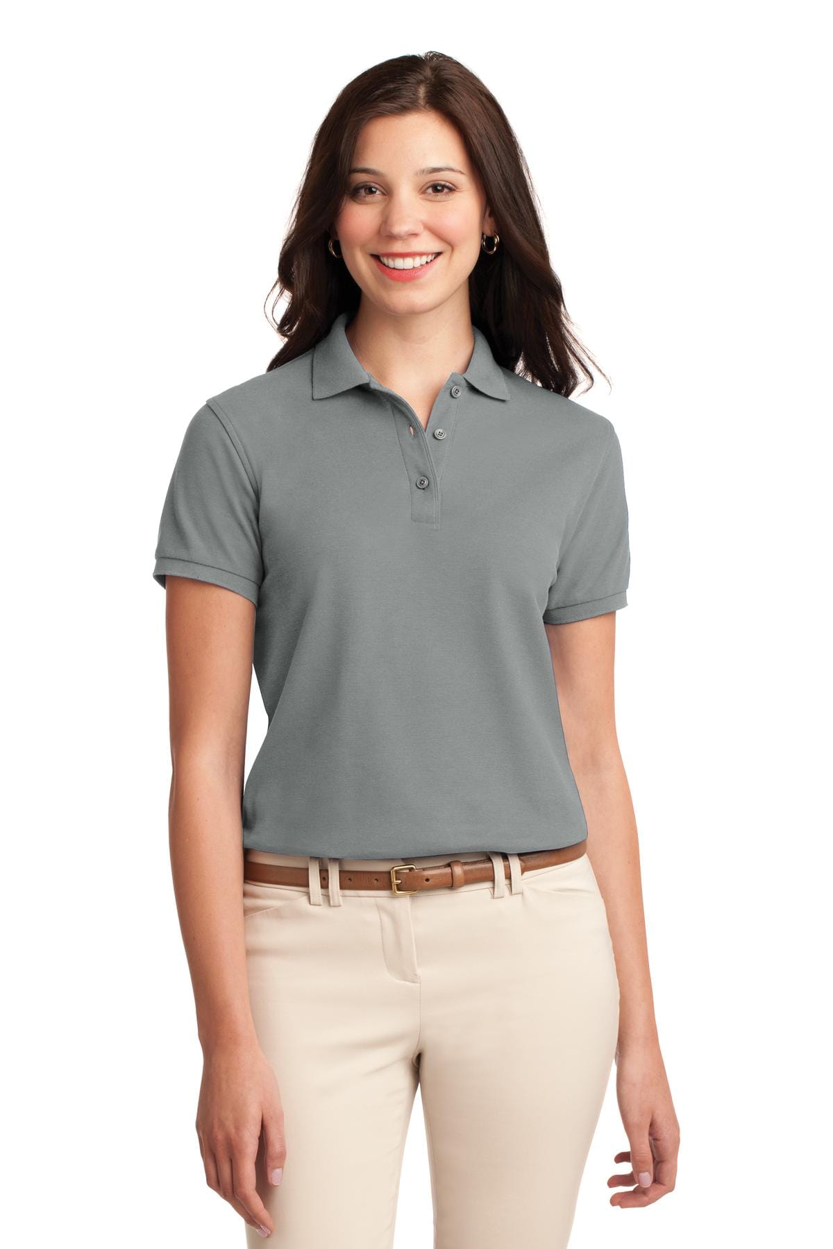 Port Authority Polos/Knits XS / Cool Grey Port Authority Ladies Silk Touch Polo: L500