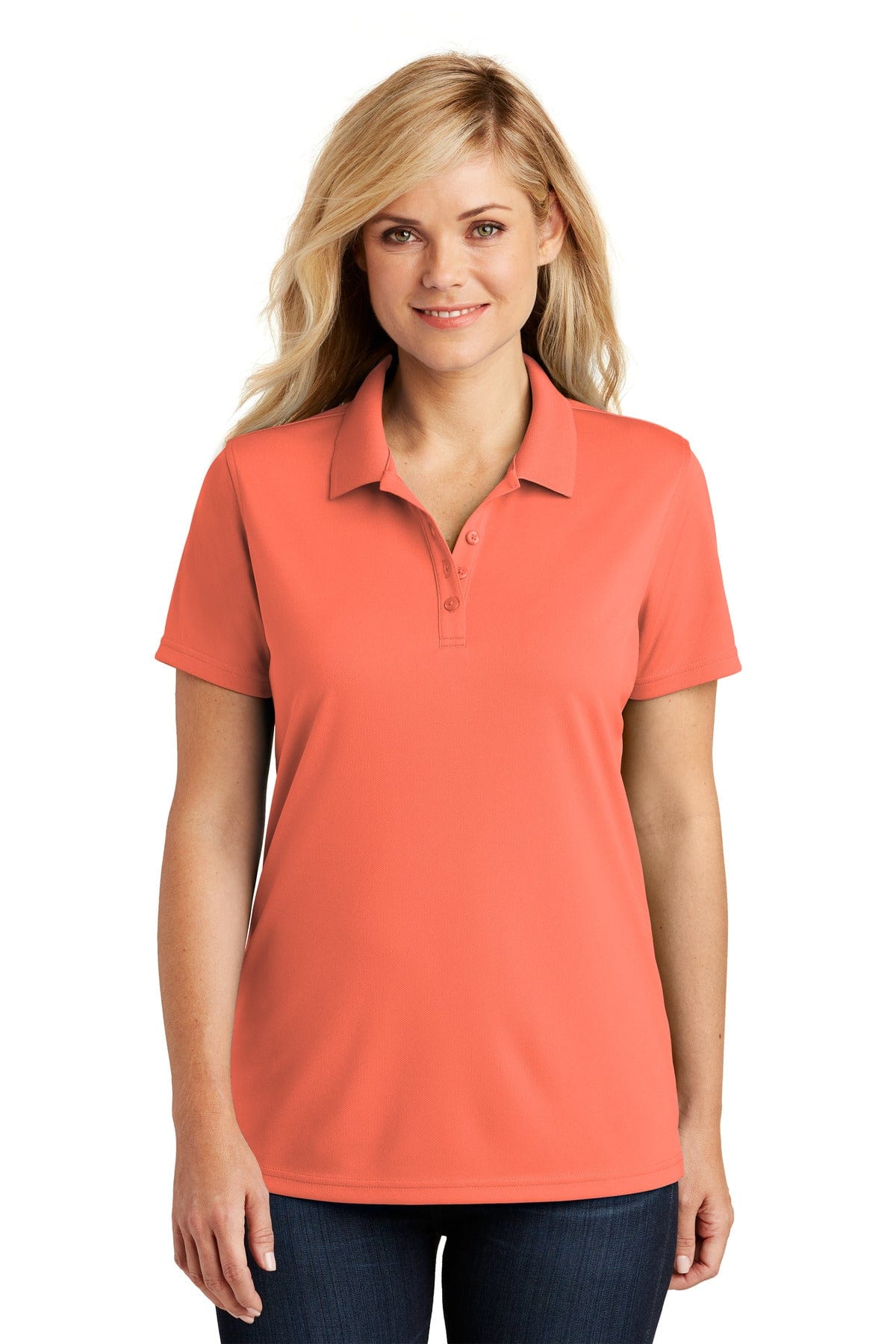 Port Authority Polos/Knits XS / Coral Splash Port Authority ®  Ladies Dry Zone ®  UV Micro-Mesh Polo. LK110