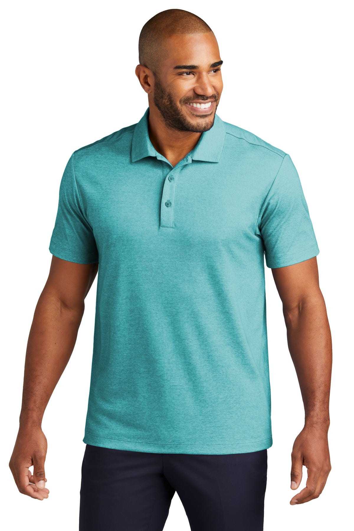 Port Authority Polos/Knits XS / Dark Teal Heather Port Authority K830: Fine Pique Blend Polo