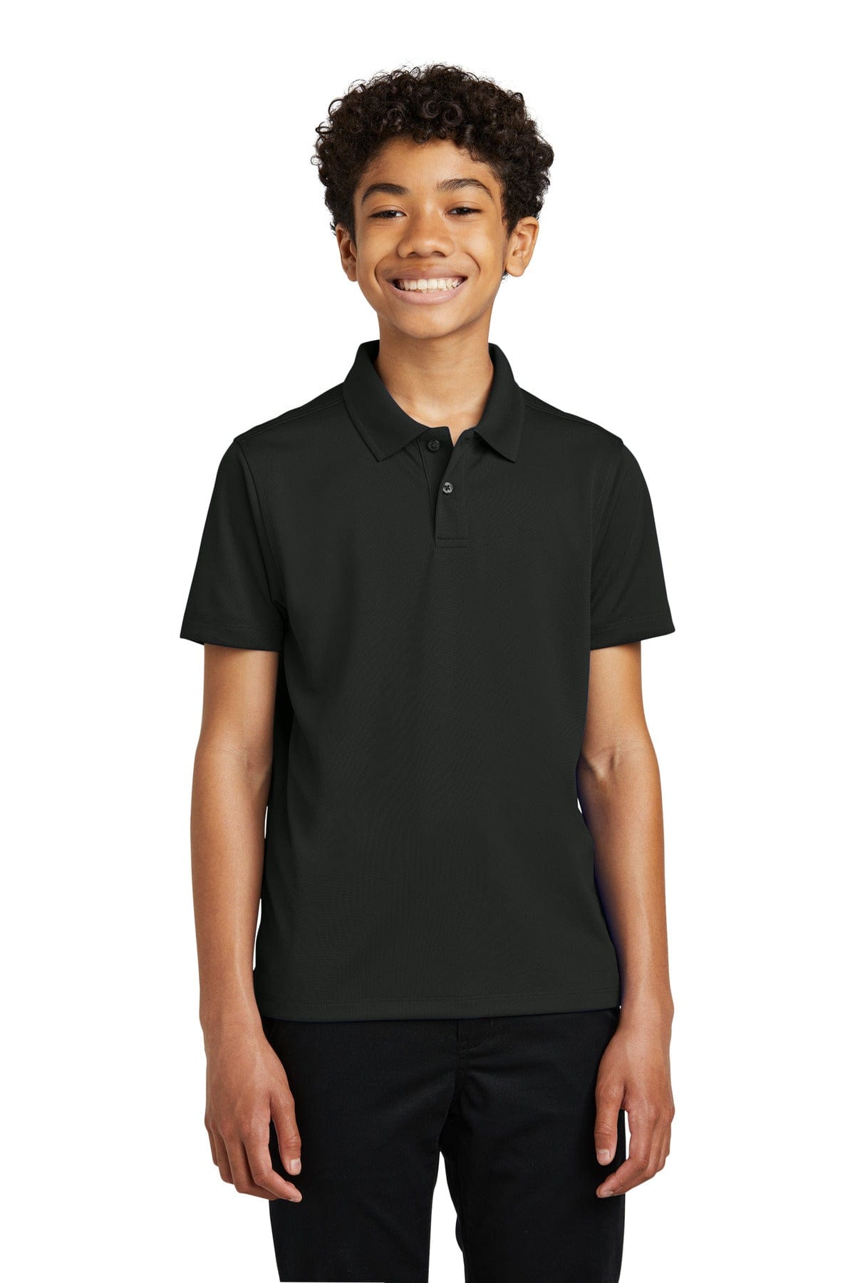Port Authority Polos/Knits M / Deep Black Port Authority Y110: Youth Dry Zone UV Micro-Mesh Polo