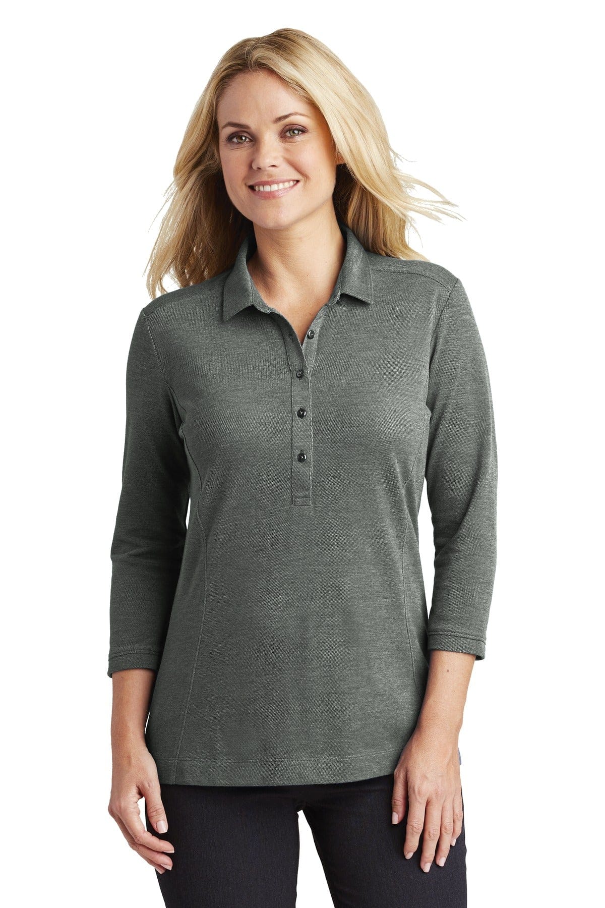 Port Authority Polos/Knits XS / Deep Black/ White Port Authority ®  Ladies Coastal Cotton Blend Polo. LK581