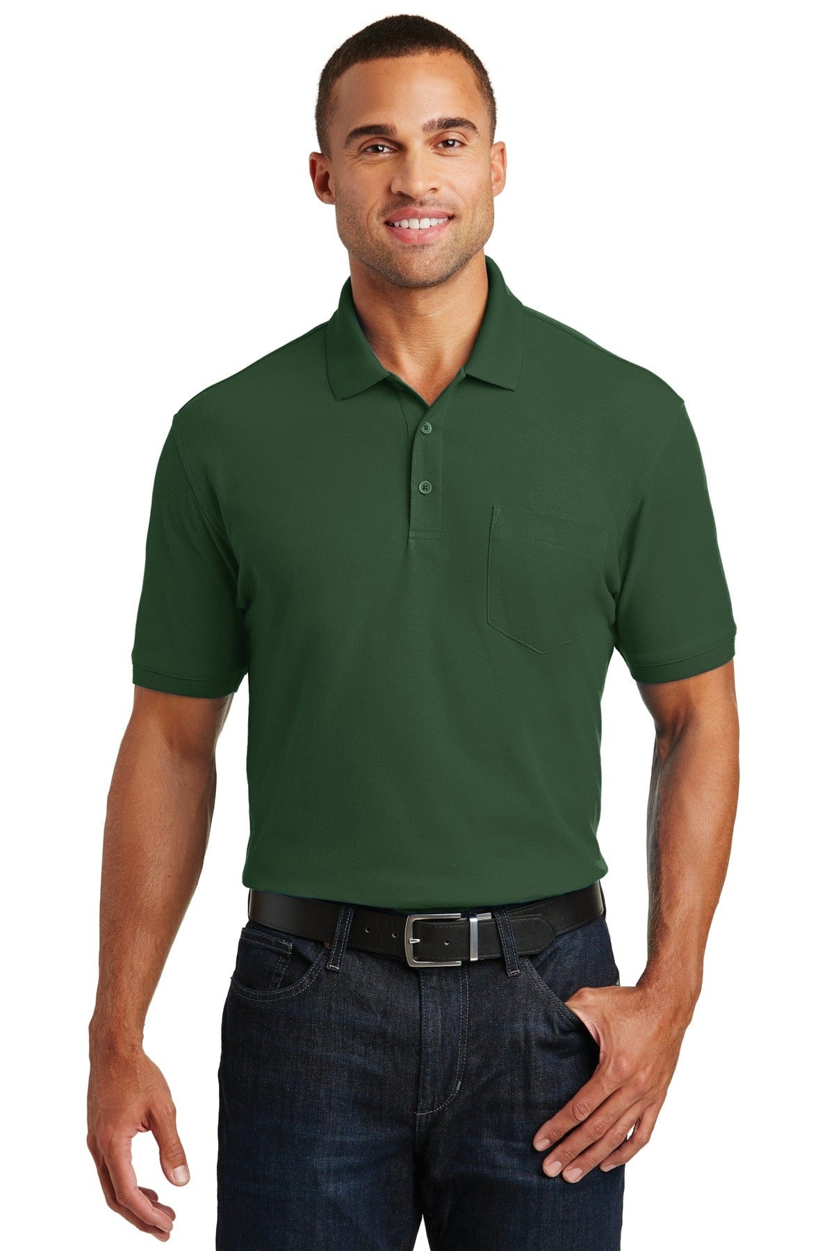 Port Authority Polos/Knits XS / Deep Forest Green Port Authority®  Core Classic Pique Pocket Polo. K100P