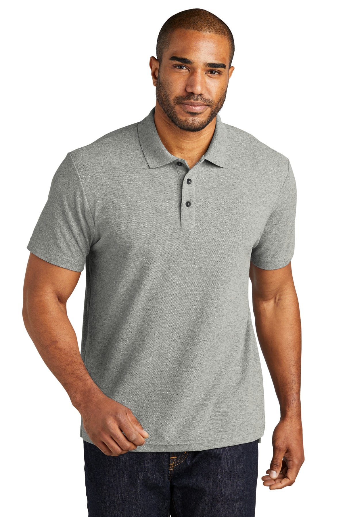 Port Authority Polos/Knits XS / Deep Smoke Heather Port Authority K867: C-FREE Cotton Blend Pique Polo