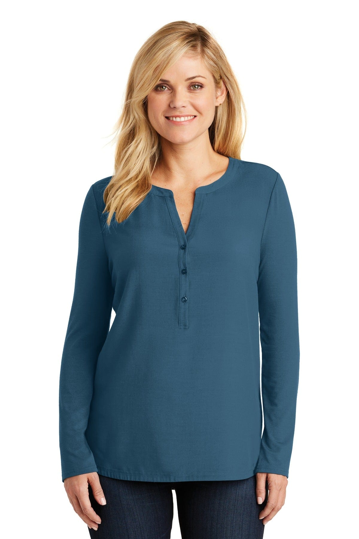 Port Authority Polos/Knits XS / Dusty Blue Port Authority ®  Ladies Concept Henley Tunic. LK5432