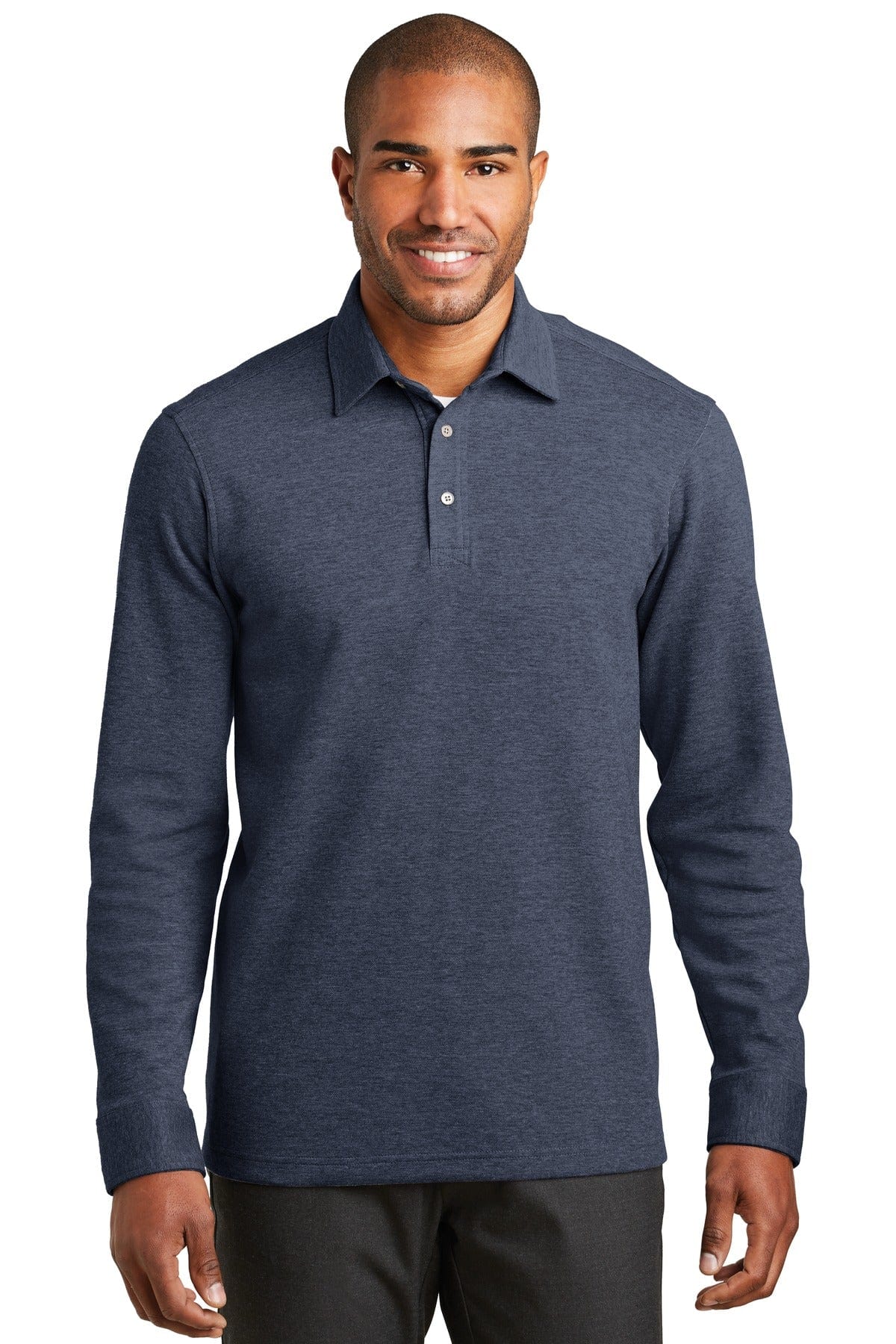 Port Authority Polos/Knits XS / Estate Blue Heather/ Charcoal Heather DISCONTINUED  Port Authority ®  Interlock Polo Cover-Up. K808