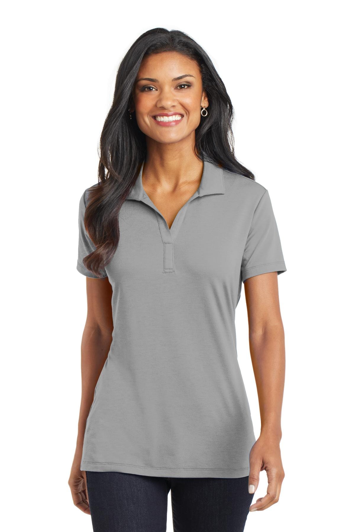 Port Authority Polos/Knits XS / Frost Grey Port Authority ®  Ladies Cotton Touch ™  Performance Polo. L568