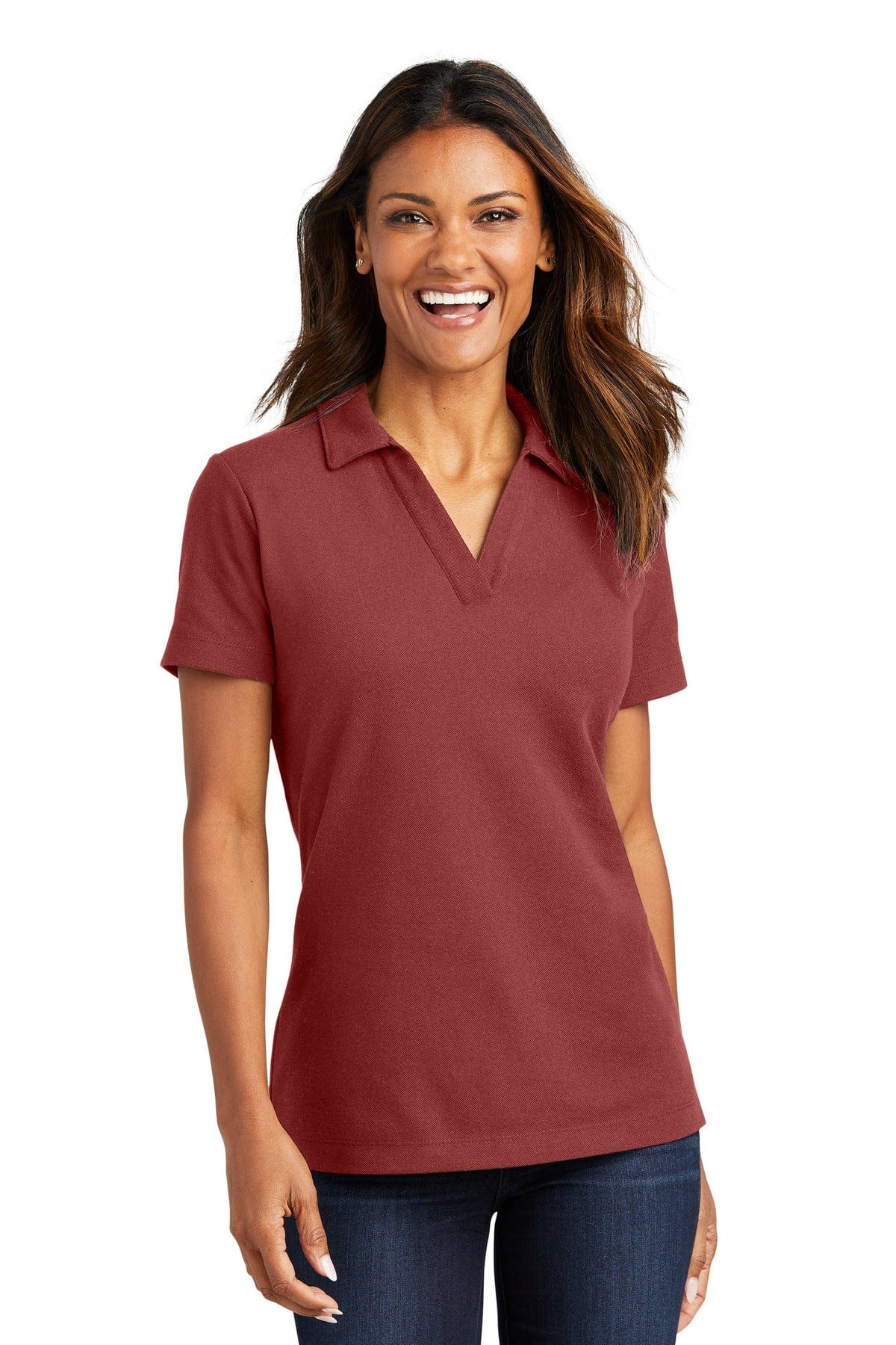 Port Authority Polos/Knits XXL / Garnet Port Authority LK867: Ladies C-FREE Cotton Blend Pique Polo