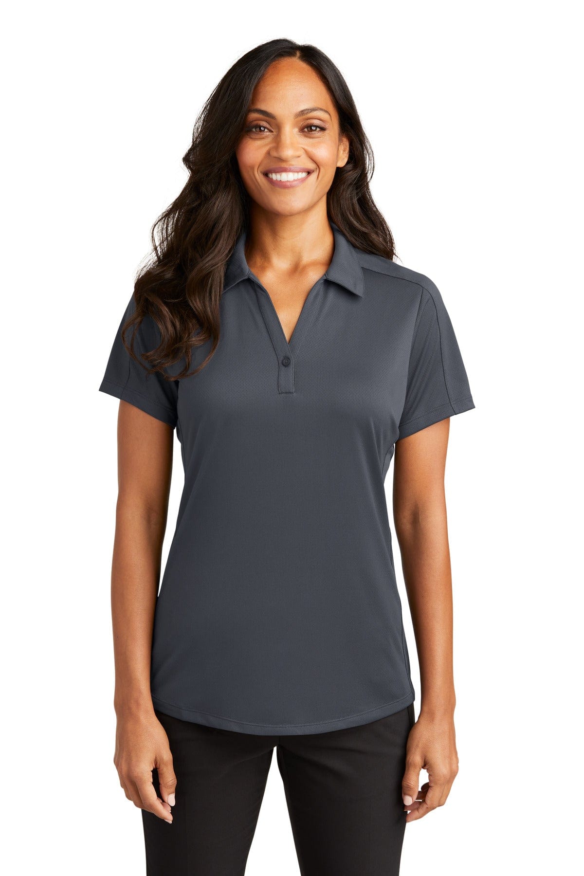 Port Authority Polos/Knits XS / Graphite Port Authority ®  Ladies Diamond Jacquard Polo. L569