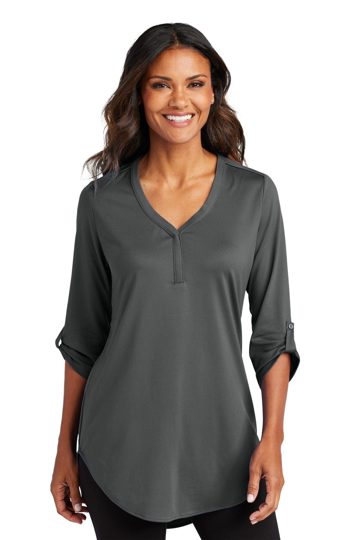 Port Authority Polos/Knits XS / Graphite Port Authority LK6840: Ladies City Stretch 3/4-Sleeve Tunic