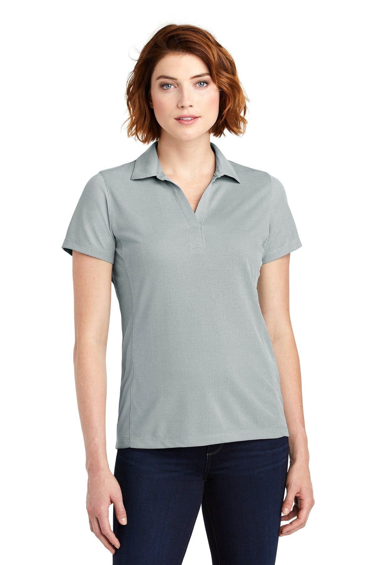 Port Authority Polos/Knits XS / Gusty Grey Port Authority  ®  Ladies Poly Oxford Pique Polo. LK582