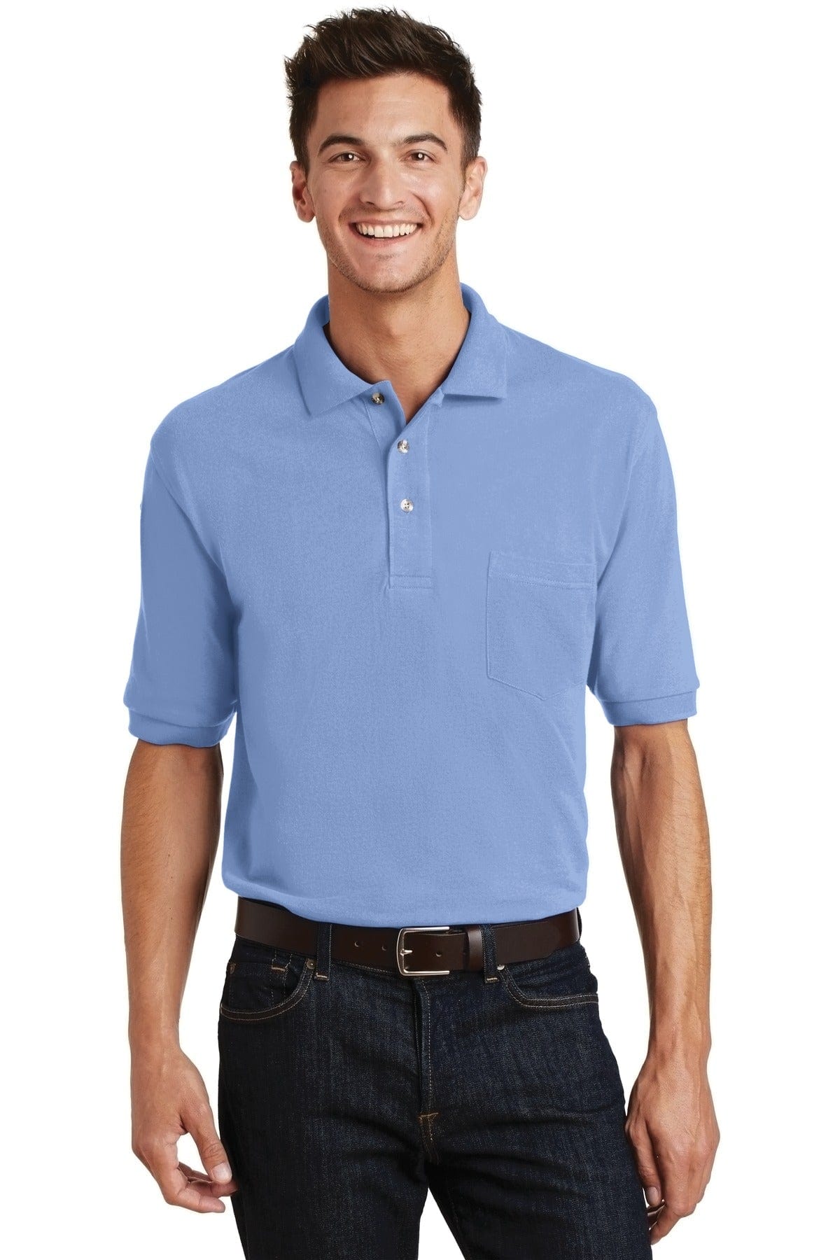 Port Authority Polos/Knits XS / Light Blue Port Authority ®  Heavyweight Cotton Pique Polo with Pocket.  K420P
