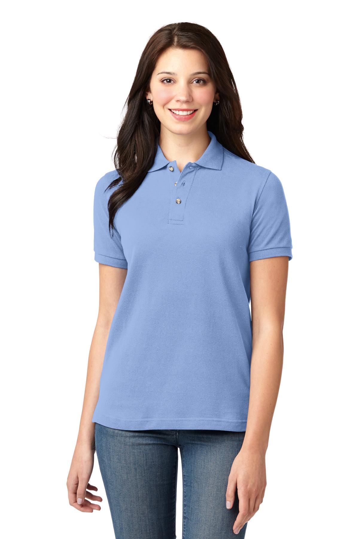 Port Authority Polos/Knits XS / Light Blue Port Authority ®  Ladies Heavyweight Cotton Pique Polo.  L420