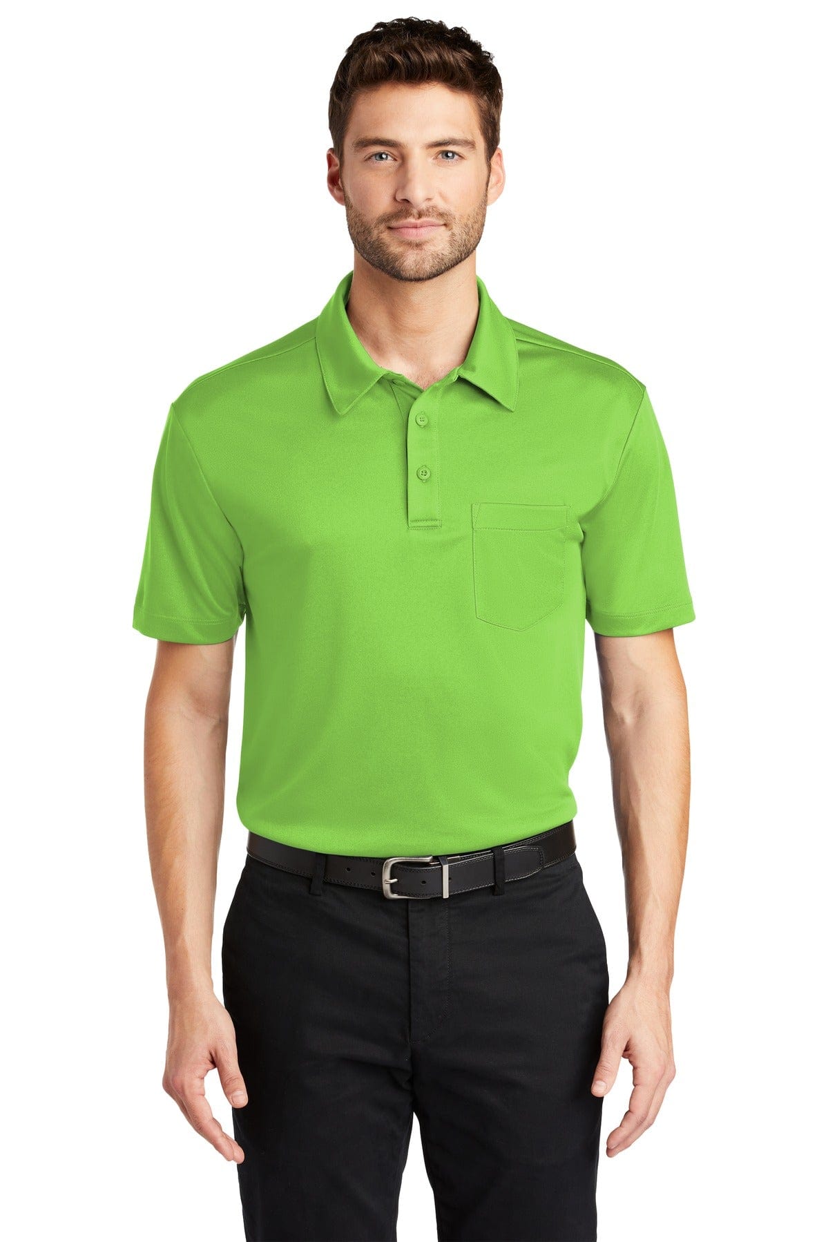 Port Authority Polos/Knits XS / Lime Port Authority®  Silk Touch™ Performance Pocket Polo. K540P