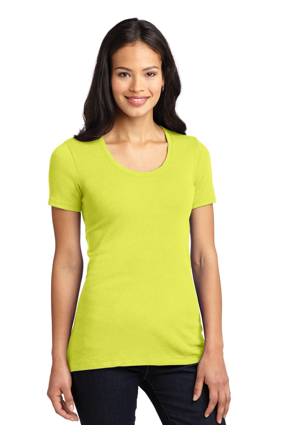 Port Authority Polos/Knits 4XL / Limeade DISCONTINUED  Port Authority ®  Ladies Concept Stretch Scoop Tee. LM1006