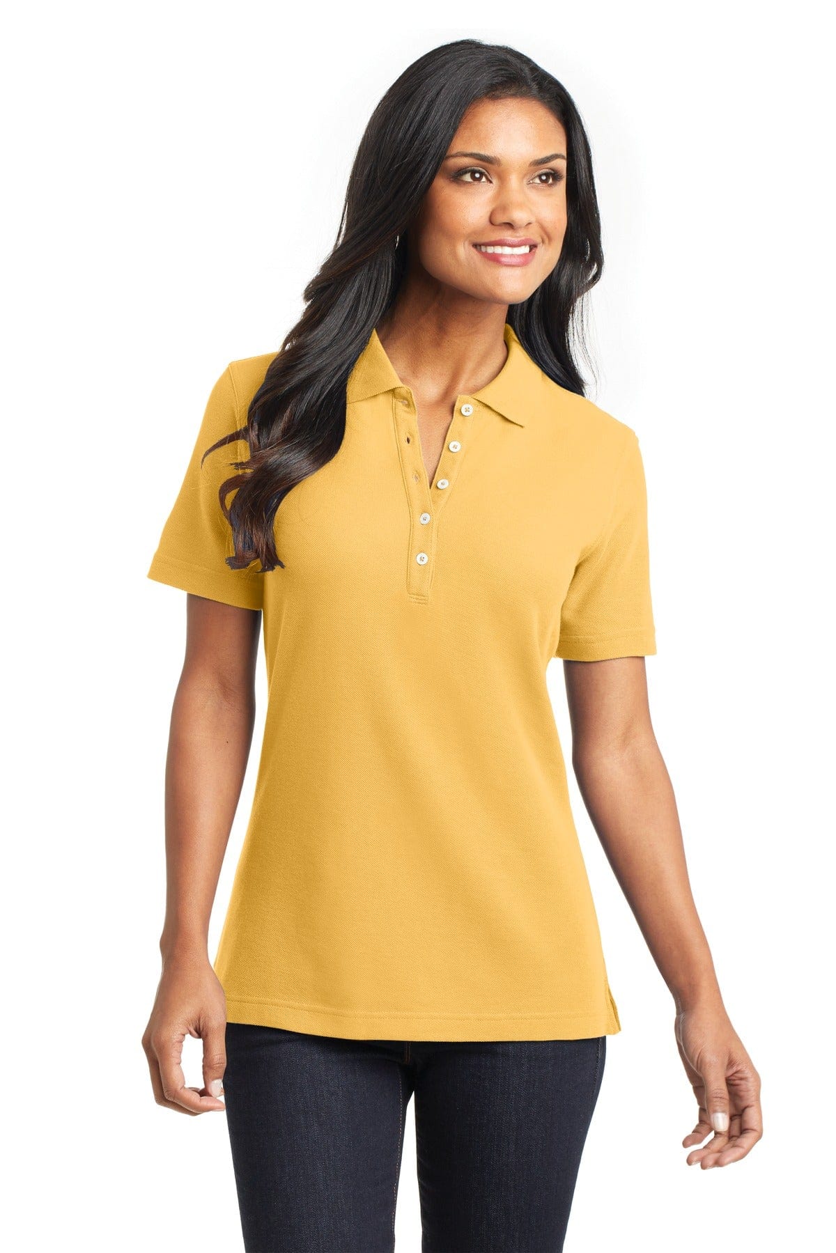 Port Authority Polos/Knits L / Maize Yellow DISCONTINUED  Port Authority ®  Ladies EZCotton™ Pique Polo. L800