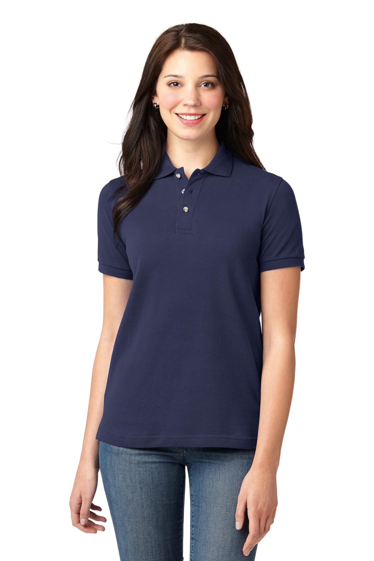 Port Authority Polos/Knits XS / Navy Port Authority ®  Ladies Heavyweight Cotton Pique Polo.  L420