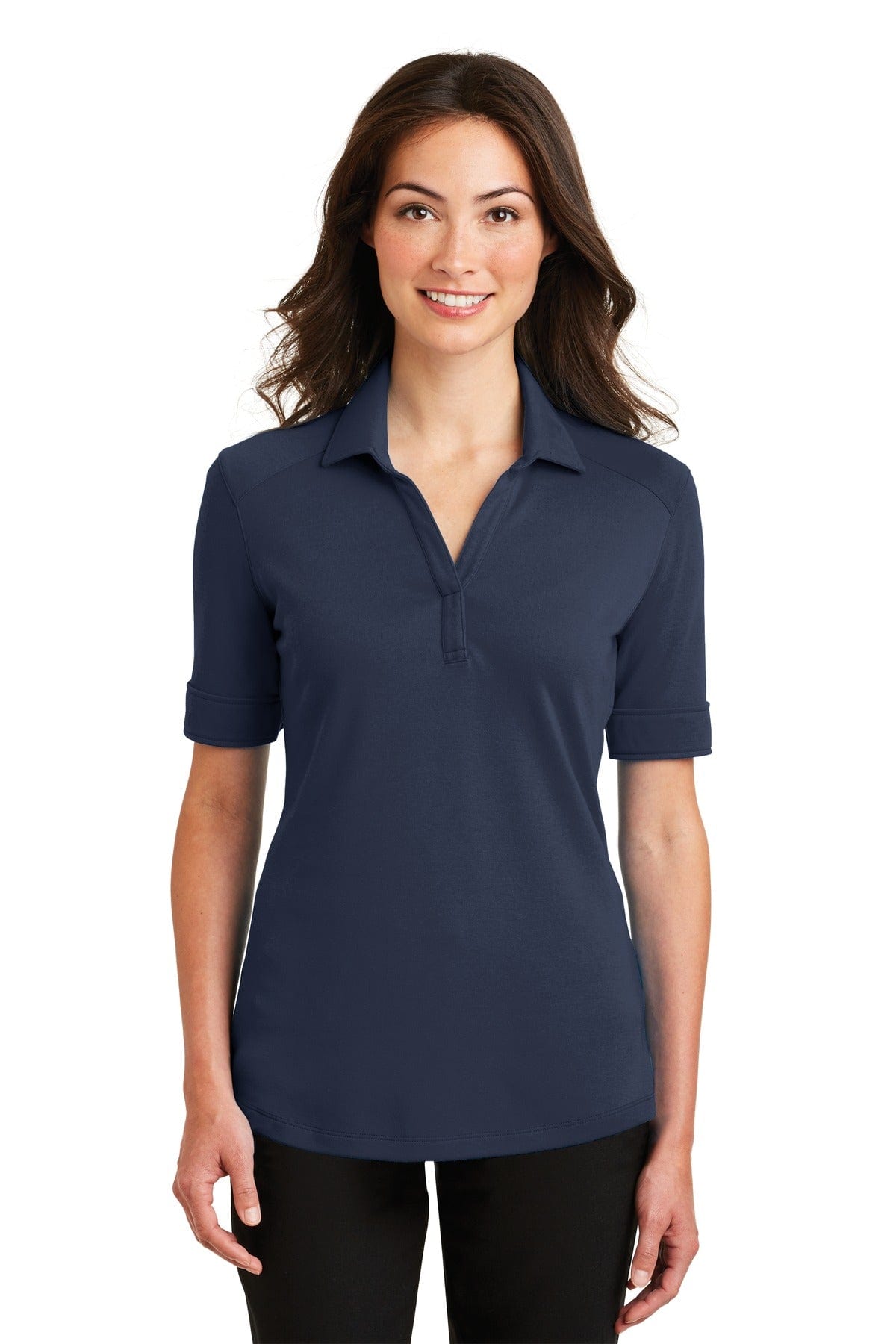 Port Authority Polos/Knits XS / Navy Port Authority ®  Ladies Silk Touch ™  Interlock Performance Polo. L5200