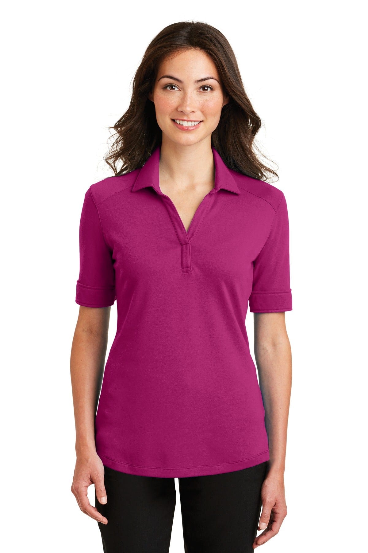 Port Authority Polos/Knits XS / Pink Azalea Port Authority ®  Ladies Silk Touch ™  Interlock Performance Polo. L5200