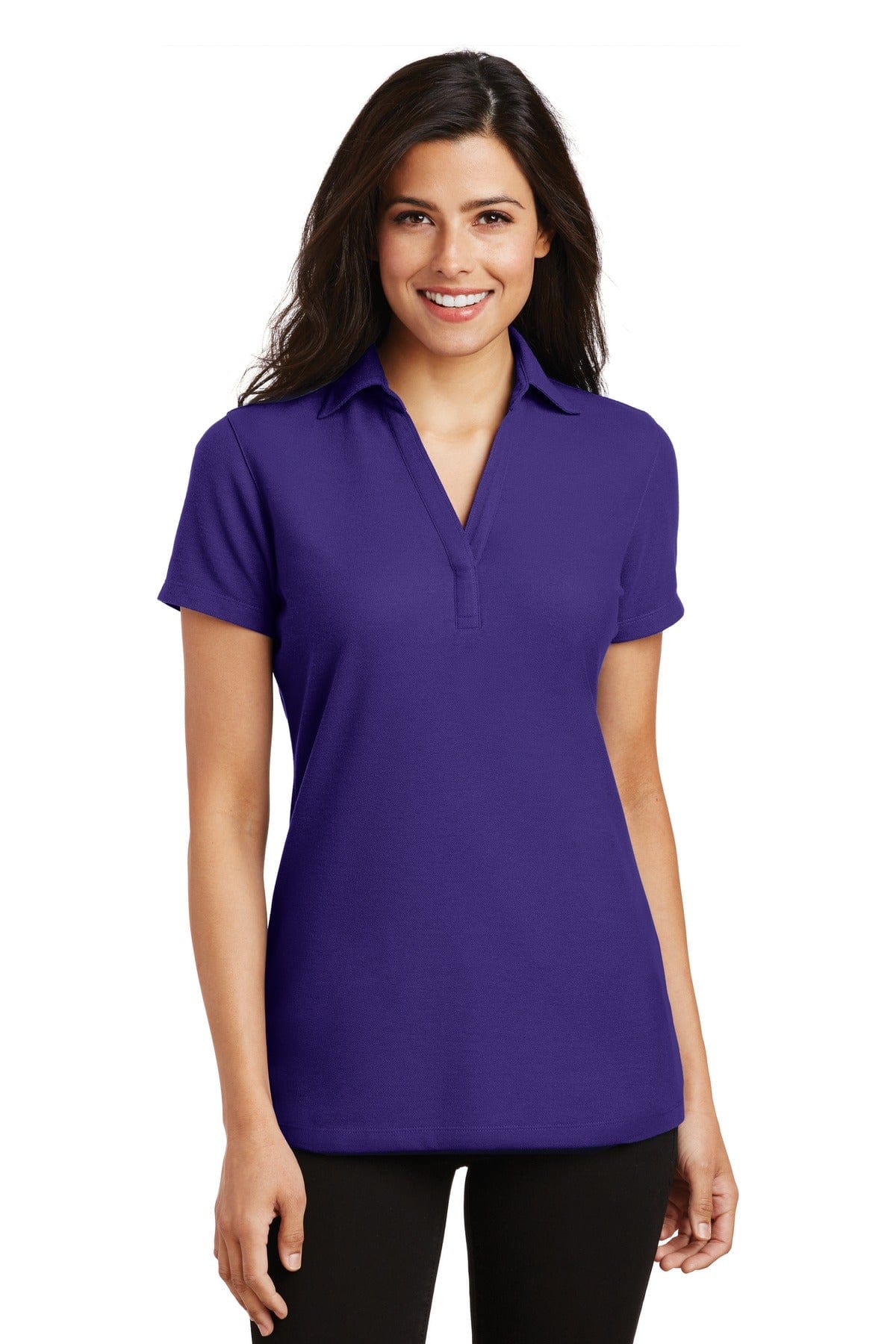 Port Authority Polos/Knits XS / Purple Port Authority ®  Ladies Silk Touch ™  Y-Neck Polo. L5001