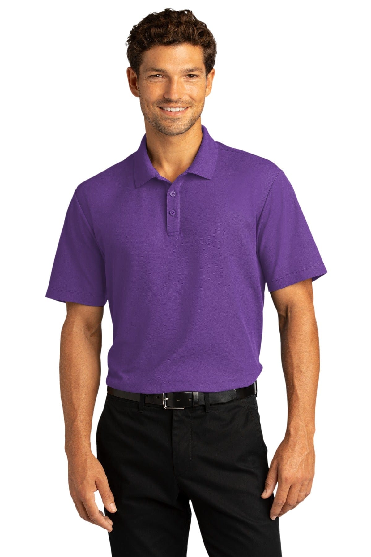 Port Authority Polos/Knits XS / Purple Port Authority SuperPro React Polo. K810