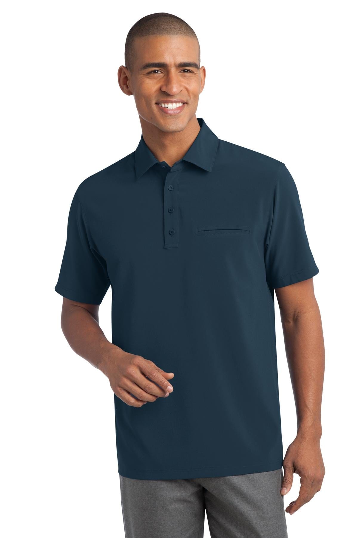 Port Authority Polos/Knits XS / Regatta Blue DISCONTINUED  Port Authority ®  Ultra Stretch Pocket Polo. S650