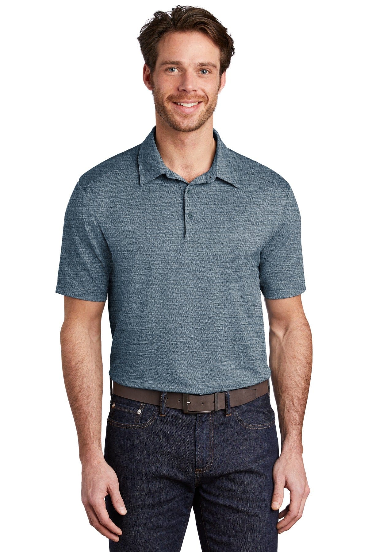 Port Authority Polos/Knits XS / Regatta Blue/ Gusty Grey Port Authority®  Stretch Heather Polo K583