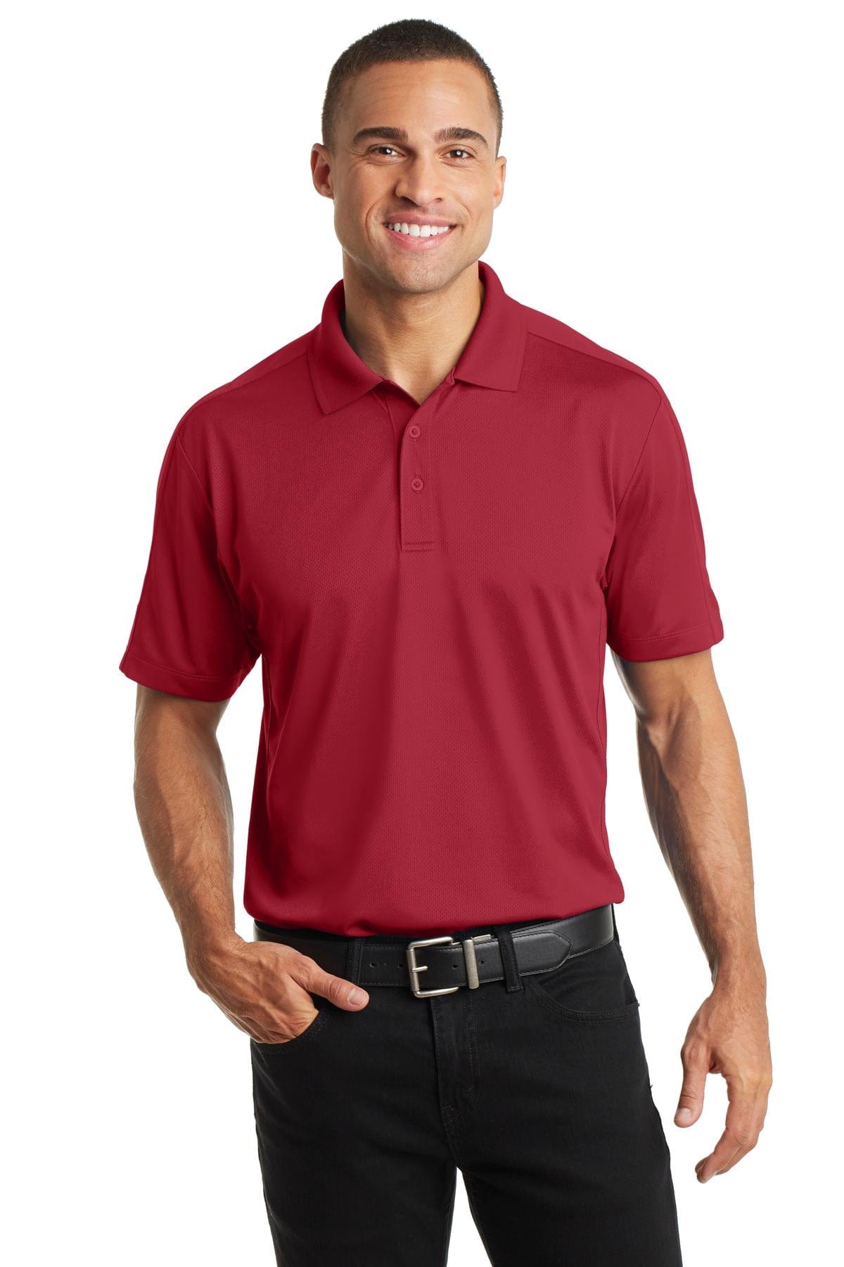 Port Authority Polos/Knits XS / Rich Red Port Authority ®  Diamond Jacquard Polo. K569