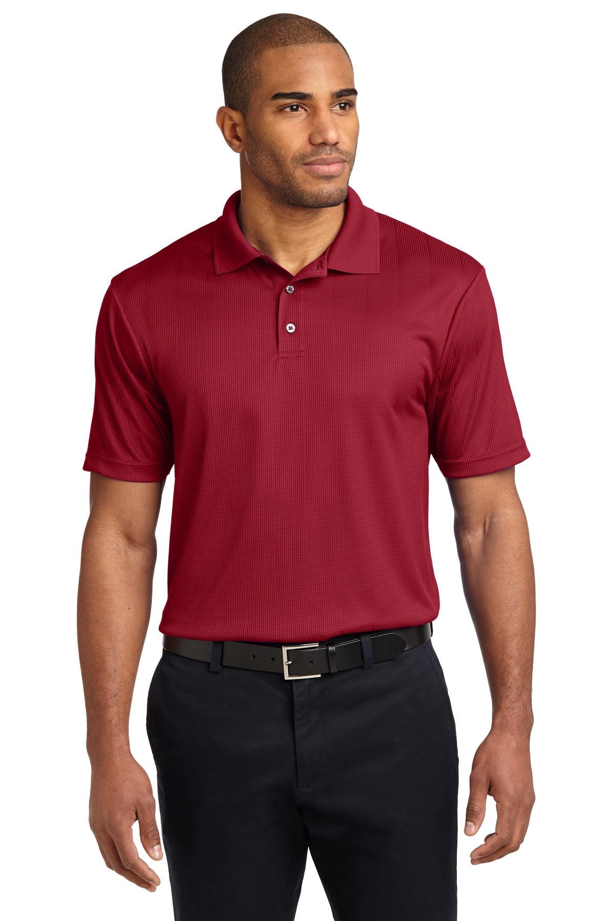 Port Authority Polos/Knits XS / Rich Red Port Authority Performance Fine Jacquard Polo. K528