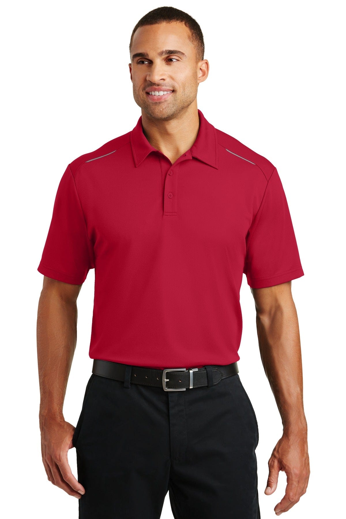 Port Authority Polos/Knits XS / Rich Red Port Authority®  Pinpoint Mesh Polo. K580