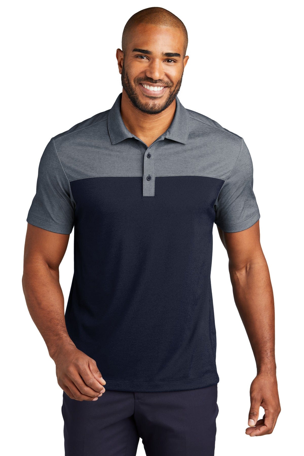 Port Authority Polos/Knits XS / River Blue Navy/ River Blue Navy Heather Port Authority K831: Fine Pique Blend Blocked Polo