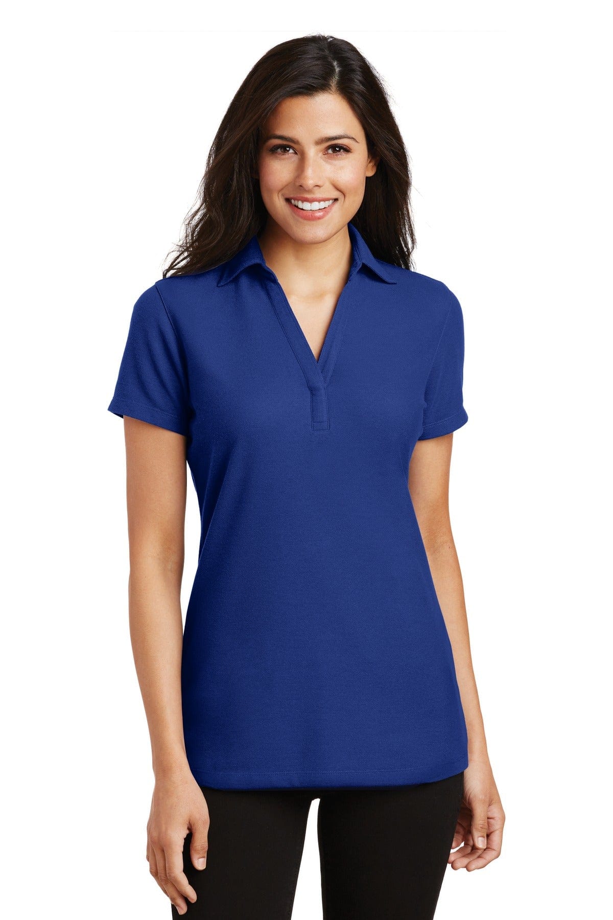 Port Authority Polos/Knits XS / Royal Port Authority ®  Ladies Silk Touch ™  Y-Neck Polo. L5001