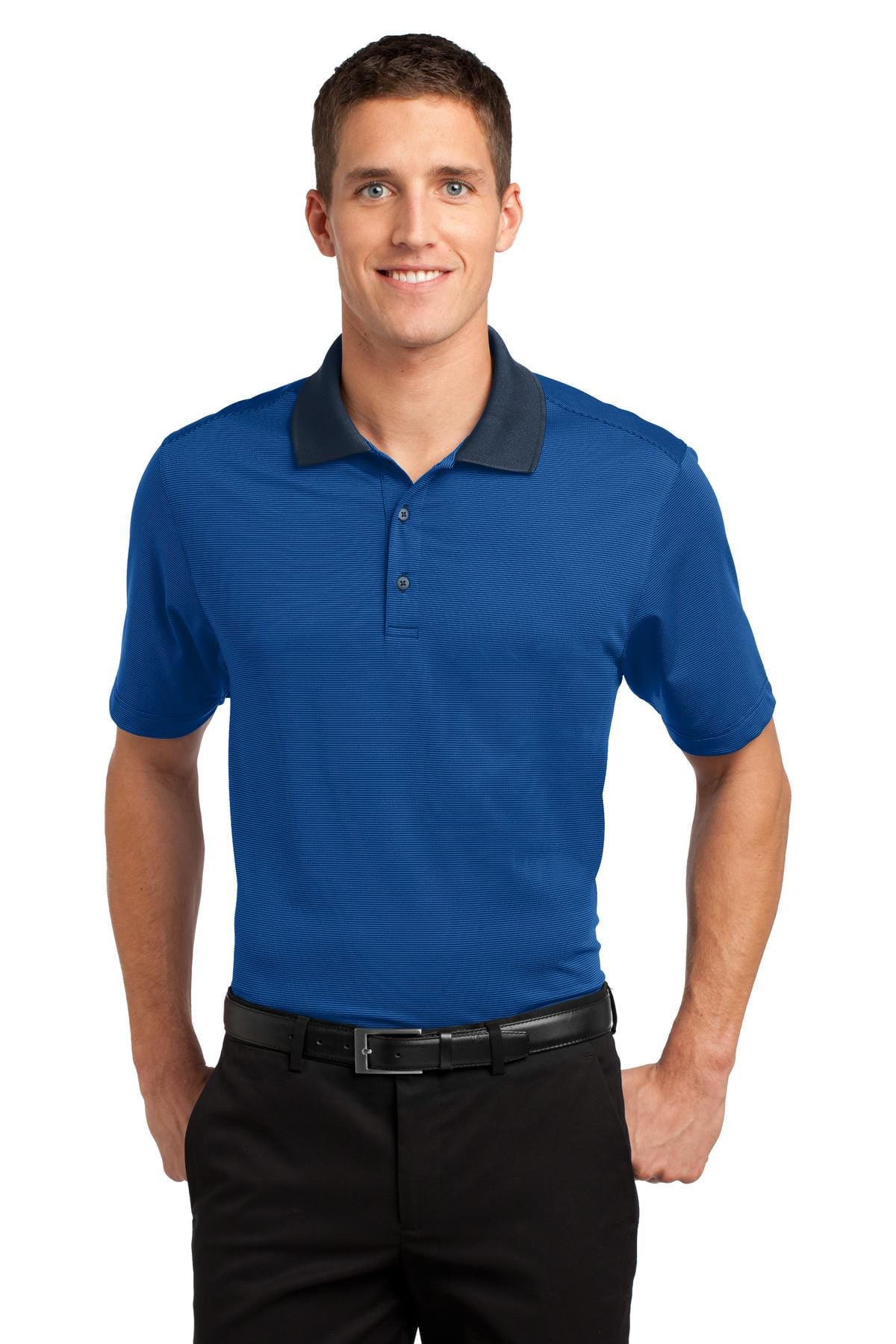 Port Authority Polos/Knits XS / Seaport Blue/ Dress Blue Navy Port Authority®  Fine Stripe Performance Polo. K558