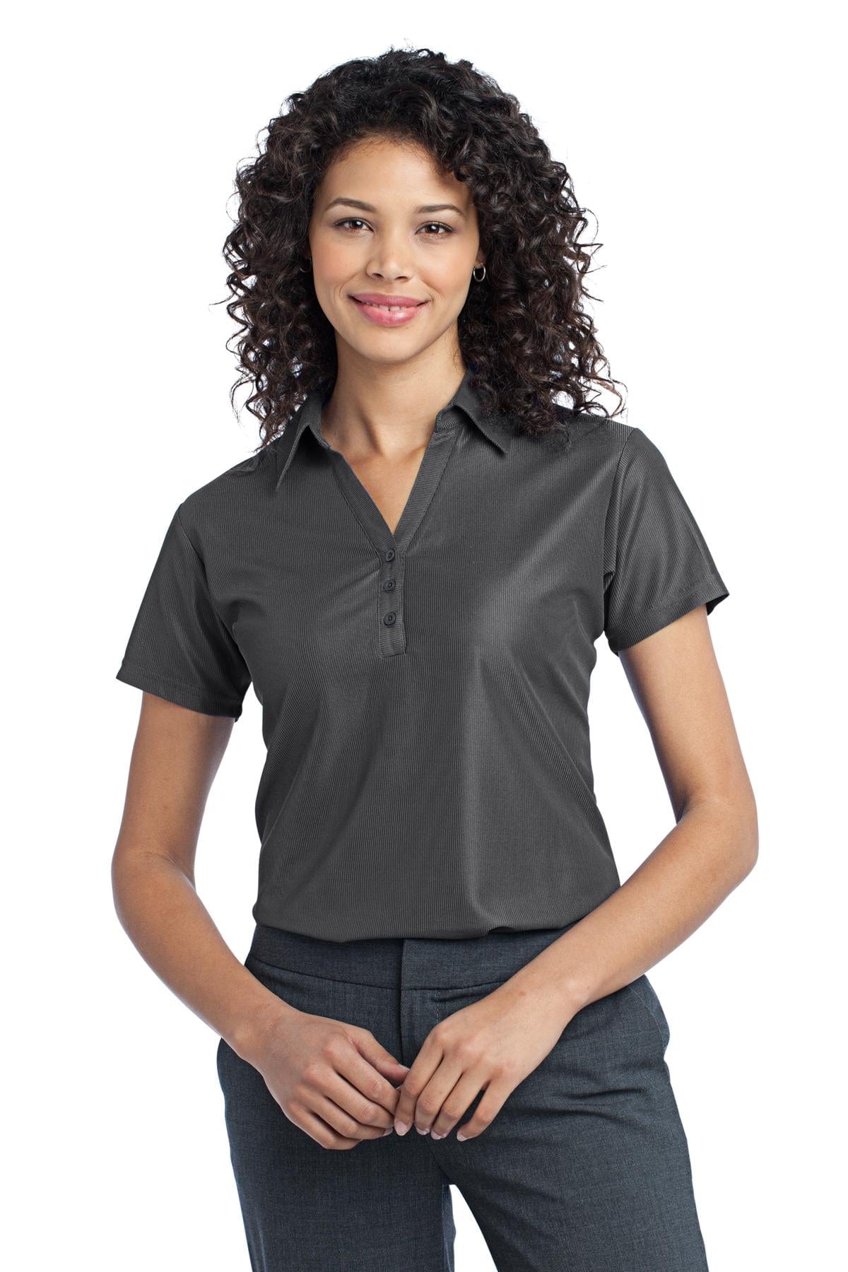 Port Authority Polos/Knits 3XL / Shadow Grey DISCONTINUED  Port Authority ®  Ladies Vertical Pique Polo. L512