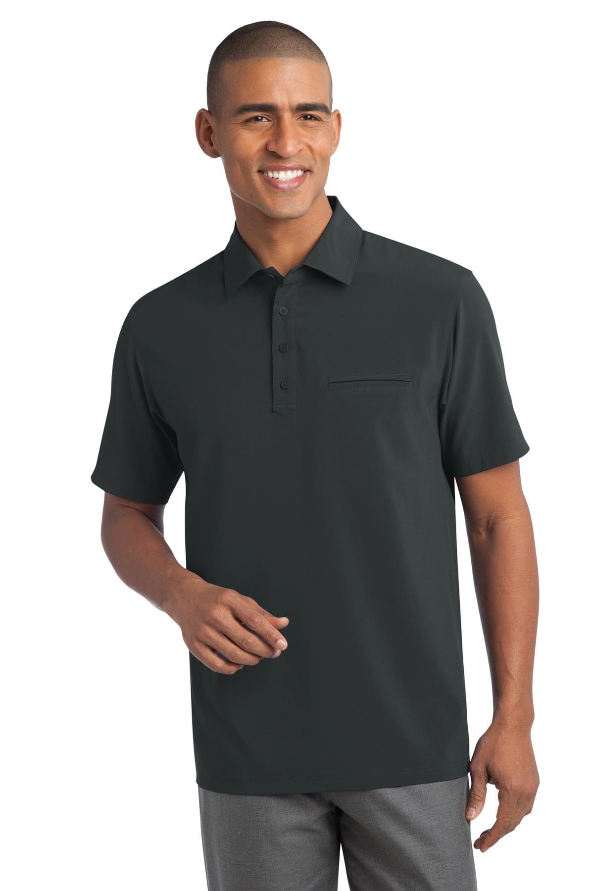 Port Authority Polos/Knits XS / Slate Grey DISCONTINUED  Port Authority ®  Ultra Stretch Pocket Polo. S650