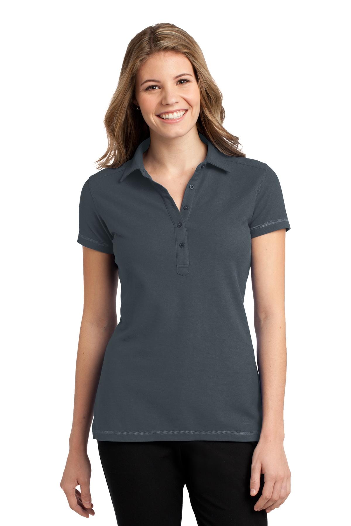 Port Authority Polos/Knits XS / Steel Grey DISCONTINUED  Port Authority ®  Ladies Modern Stain-Resistant Polo. L559