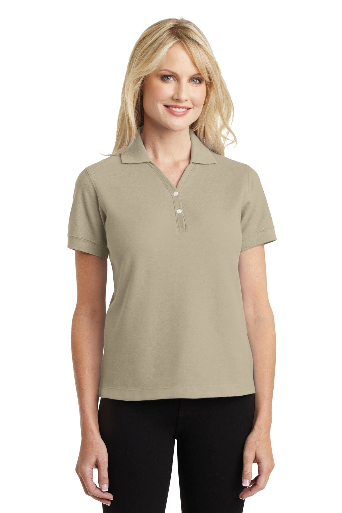 Port Authority Polos/Knits XS / Stone DISCONTINUED  Port Authority ®  Ladies 100% Pima Cotton Polo.  L448