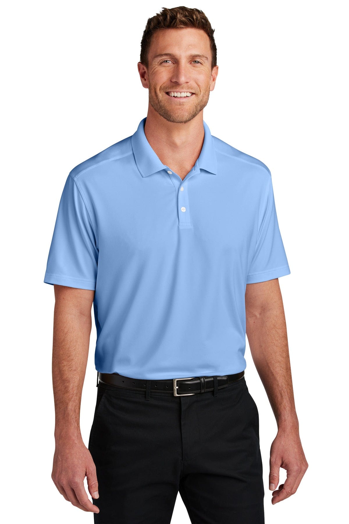 Port Authority Polos/Knits XS / Swiss Blue Port Authority K683: City Stretch Flat Knit Polo