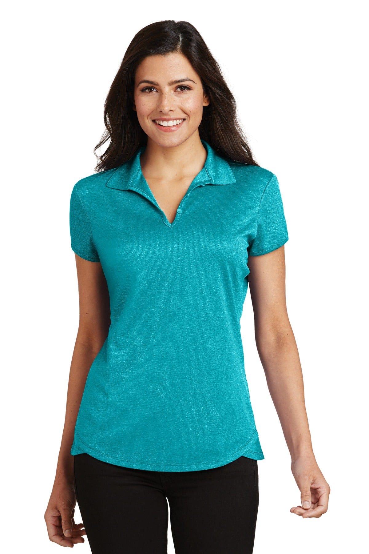 Port Authority Polos/Knits XS / Tropic Blue Heather Port Authority ®  Ladies Trace Heather Polo. L576