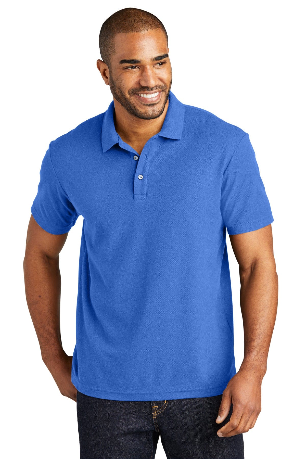 Port Authority Polos/Knits 4XL / True Blue Port Authority K867: C-FREE Cotton Blend Pique Polo