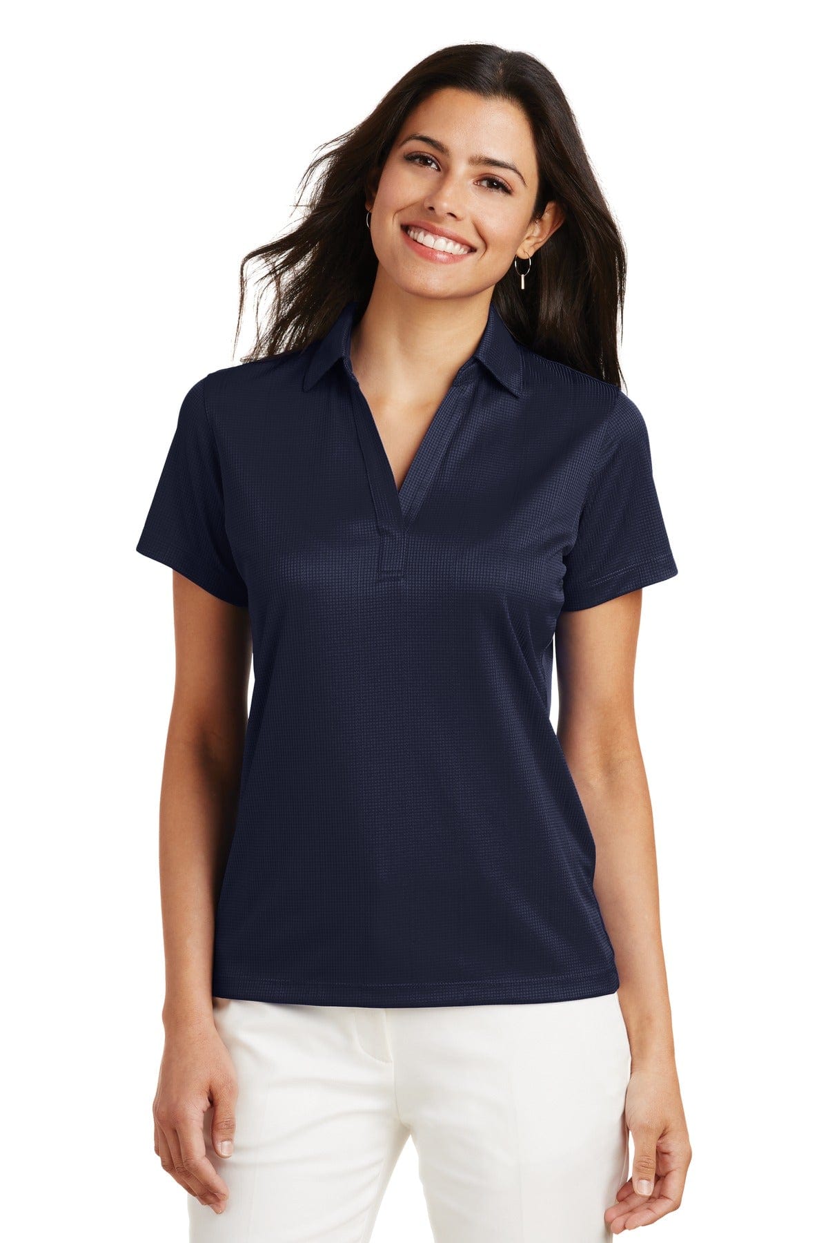 Port Authority Polos/Knits XS / True Navy Port Authority ®  Ladies Performance Fine Jacquard Polo. L528