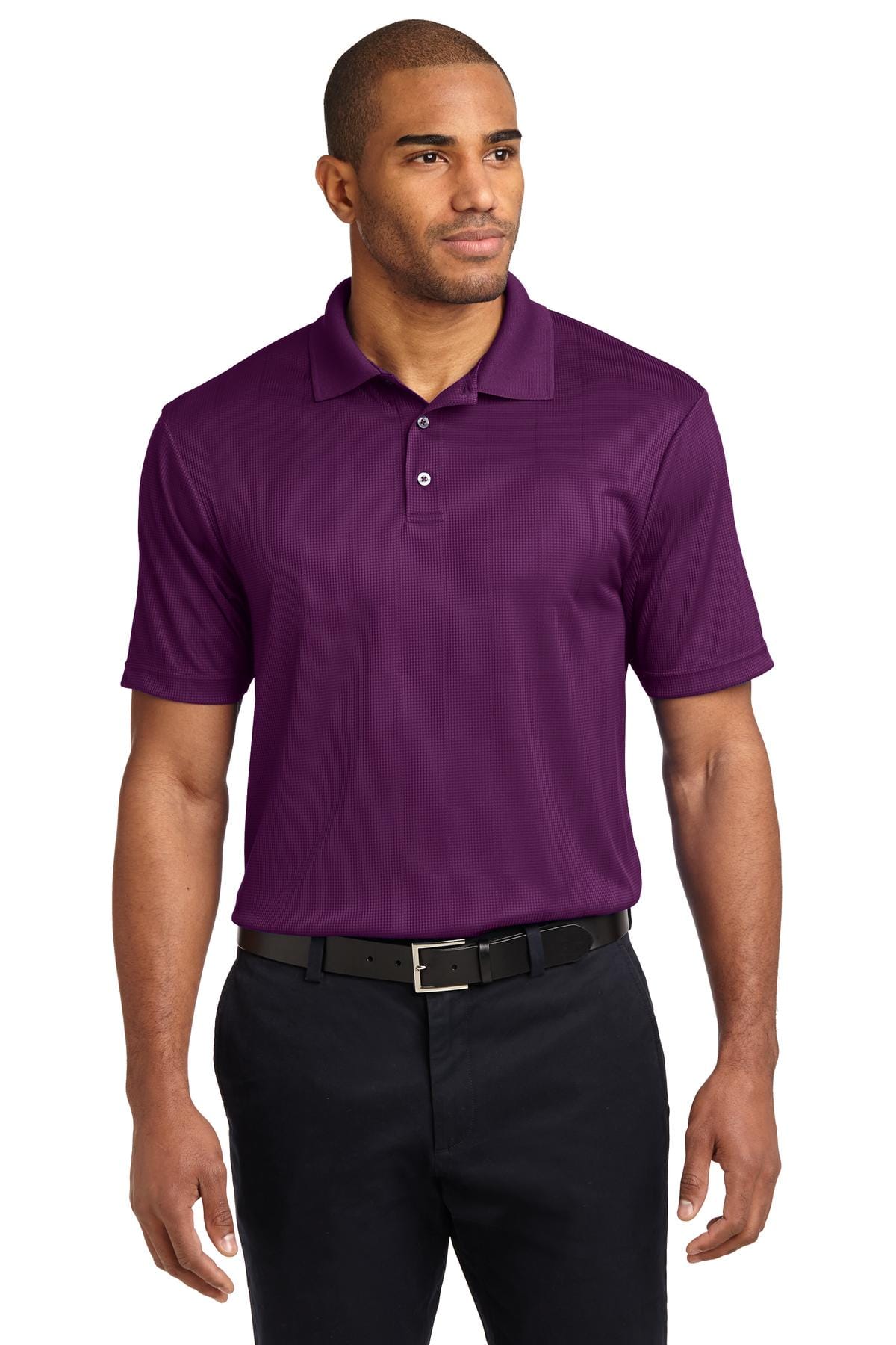 Port Authority Polos/Knits XS / Violet Purple Port Authority Performance Fine Jacquard Polo. K528