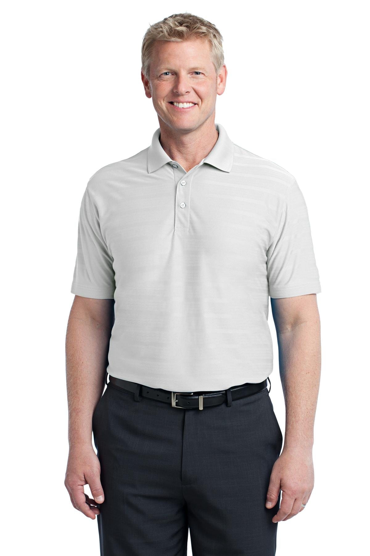 Port Authority Polos/Knits XS / White DISCONTINUED  Port Authority ®  Horizontal Texture Polo. K514