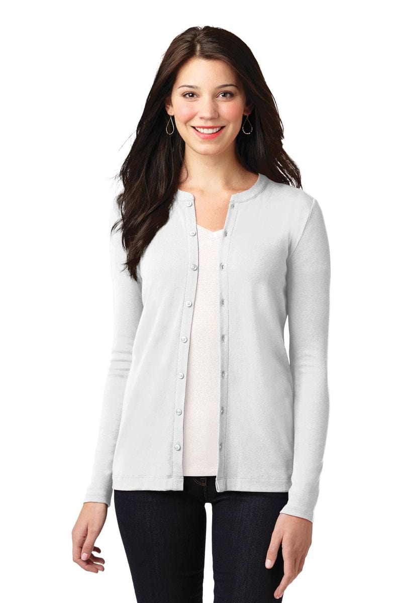 Port Authority Polos/Knits XS / White Port Authority ®  Ladies Concept Stretch Button-Front Cardigan. LM1008