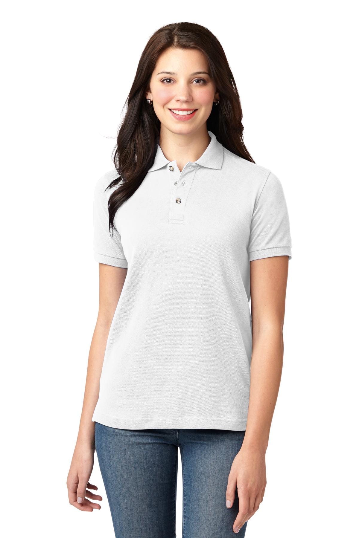 Port Authority Polos/Knits XS / White Port Authority ®  Ladies Heavyweight Cotton Pique Polo.  L420