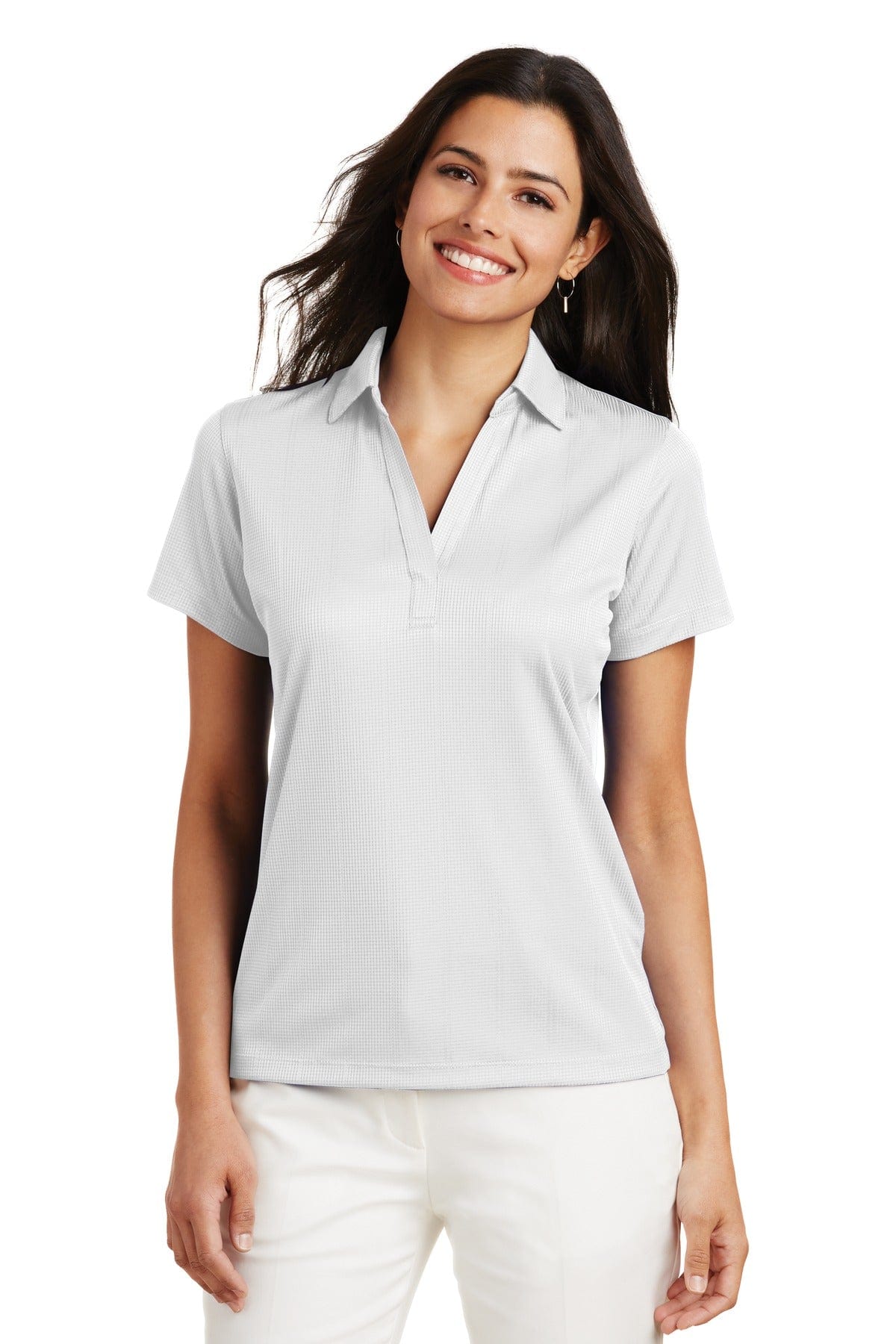 Port Authority Polos/Knits XS / White Port Authority ®  Ladies Performance Fine Jacquard Polo. L528