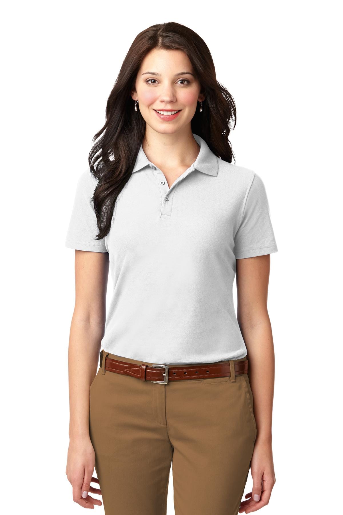 Port Authority Polos/Knits XS / White Port Authority ®  Ladies Stain-Resistant Polo. L510