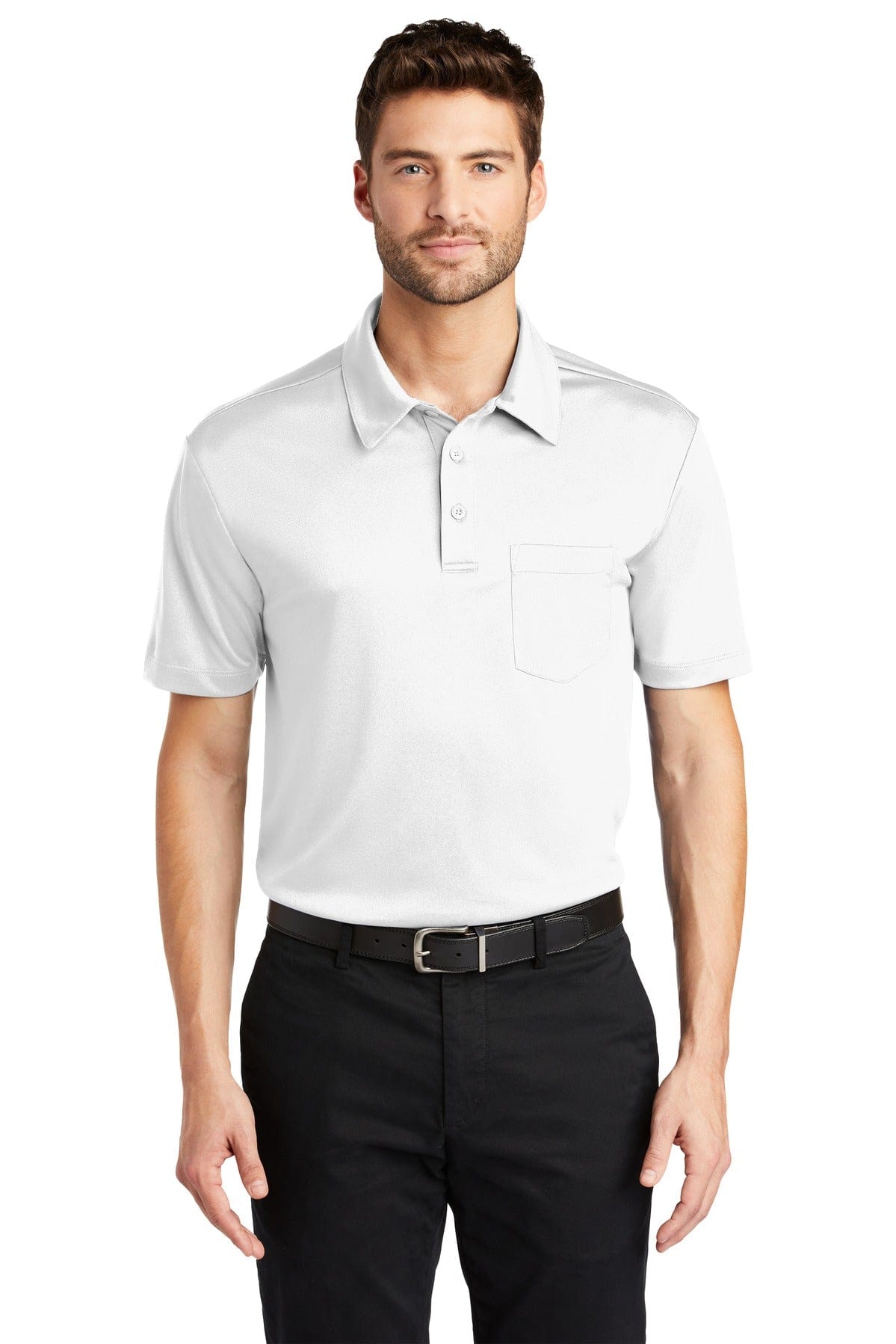 Port Authority Polos/Knits XS / White Port Authority®  Silk Touch™ Performance Pocket Polo. K540P
